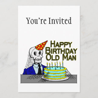 Happy Birthday Spider Web Alter Mann Einladung