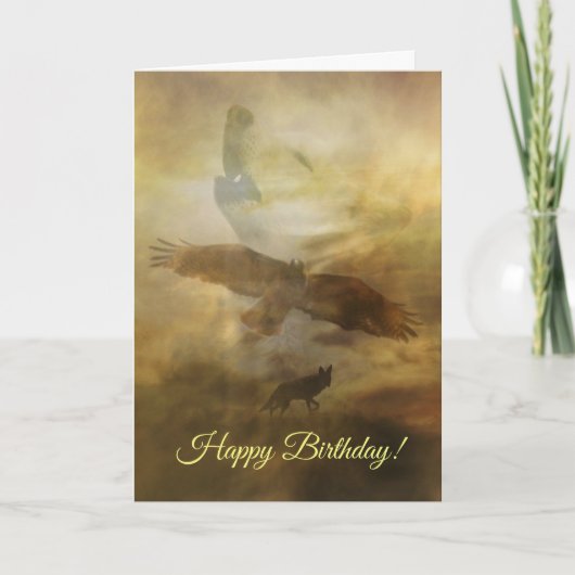 Happy Birthday Spiritual Native American Card Karte (Vorderseite)