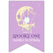 Happy Birthday Spooky One Ghost Moon Boo Halloween Wimpelkette (Erste Fahne)