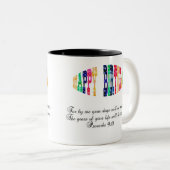 Happy Birthday Sprichwörter 9:11 Bibel Verse  Zweifarbige Tasse (VorderseiteRechts)