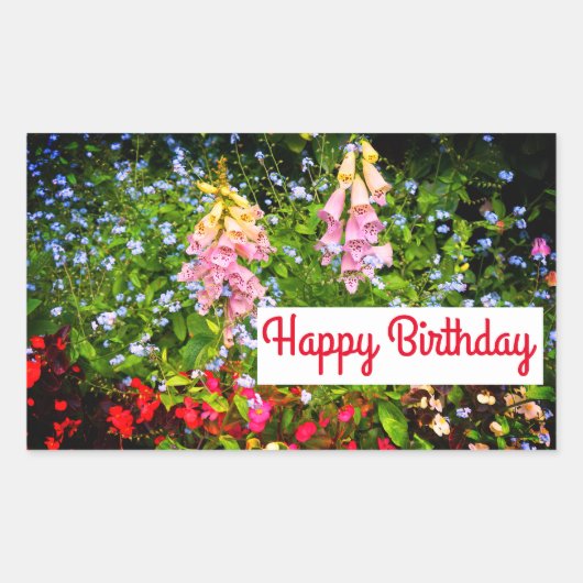 Happy Birthday Spring Flowers #7-2 Stickers (Vorderseite)