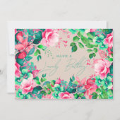 Happy Birthday Spring Garden Floral Champagne Karte (Vorderseite)