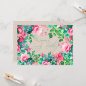 Happy Birthday Spring Garden Floral Champagne Karte (Vorderseite/Rückseite Beispiel)