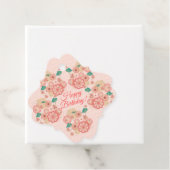 Happy Birthday - Spring Peach Blume Garden Deco Geschenkanhänger (Beispiel)