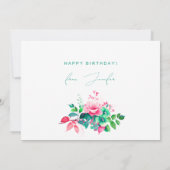Happy Birthday Spring Summer Garden Floral Karte (Rückseite)