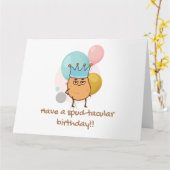 Happy Birthday Spud Potato Funny Geburtstag Karte (Gelbe Blume)