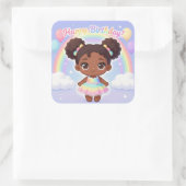 Happy Birthday Square Sticker (Tasche)