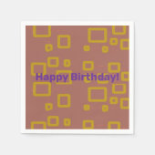 Happy Birthday Squares Serviette (Vorderseite)