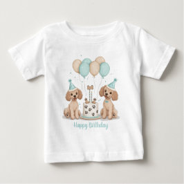 Happy Birthday Standard Poodle Hunde Baby T-shirt