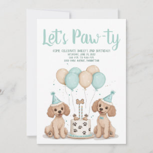 Happy Birthday Standard Poodle Hunde Einladung