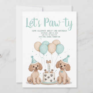 Happy Birthday Standard Poodle Hunde Einladung