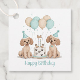 Happy Birthday Standard Poodle Hunde Geschenkanhänger