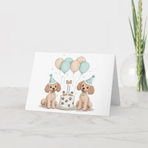 Happy Birthday Standard Poodle Hunde Karte
