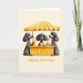 Happy Birthday Standard Poodle Hunde Lemonade Stan Karte (Vorderseite)