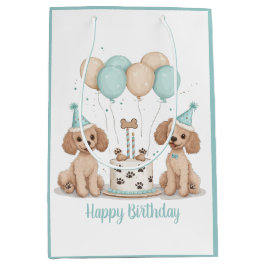 Happy Birthday Standard Poodle Hunde Mittlere Geschenktüte