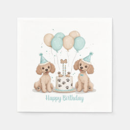 Happy Birthday Standard Poodle Hunde Serviette