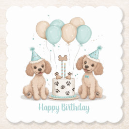 Happy Birthday Standard Poodle Hunde Untersetzer