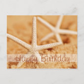 Happy Birthday Starfish Postcard Postkarte (Vorderseite)