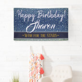 Happy Birthday | Stars Sky Blue Galaxy Banner (Insitu)