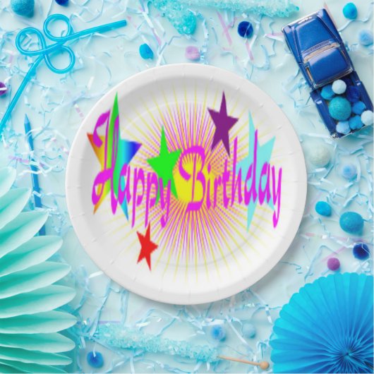 " HAPPY BIRTHDAY " STARTEN PAPPTELLER (Party)