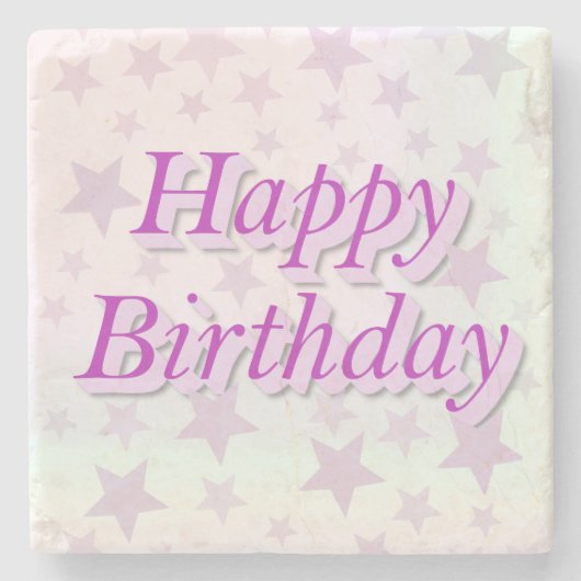 Happy Birthday!! Steinuntersetzer (Vorderseite)