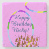 Happy Birthday Steinuntersetzer (Vorderseite)