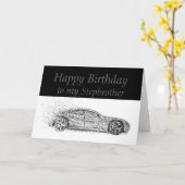 Happy Birthday Stepbruder Classic Cars Vehicles Karte (Gelbe Blume)