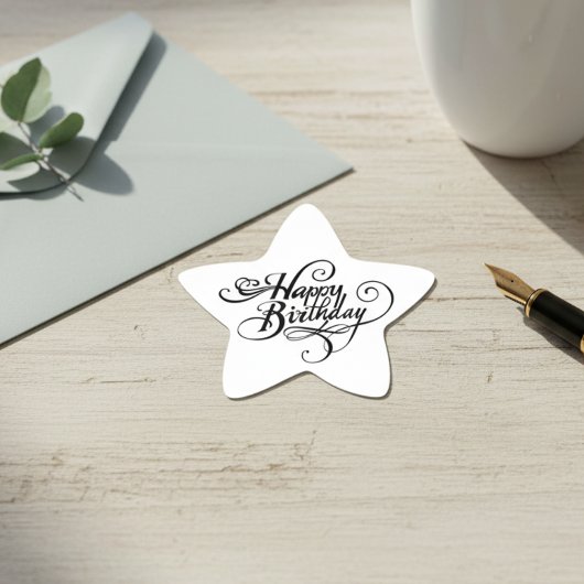 Happy Birthday Stern-Aufkleber