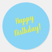 Happy Birthday Sticker (Vorderseite)