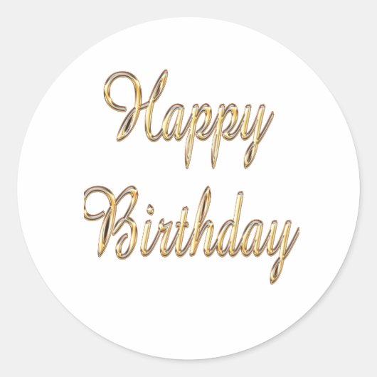 Happy Birthday Sticker (Vorderseite)
