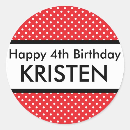 Happy Birthday Sticker (Vorderseite)