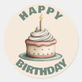 Happy Birthday Sticker (Vorderseite)