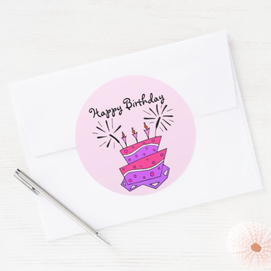 Happy Birthday Sticker (Umschlag)