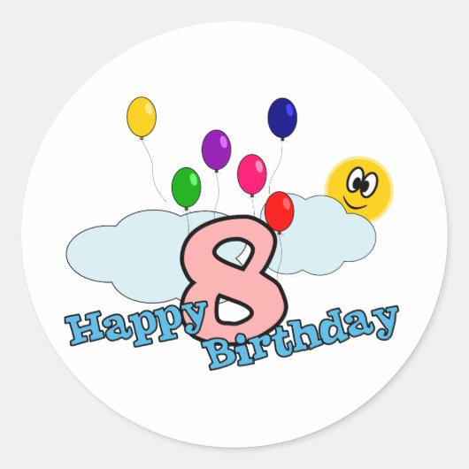 Happy Birthday Sticker (Vorderseite)