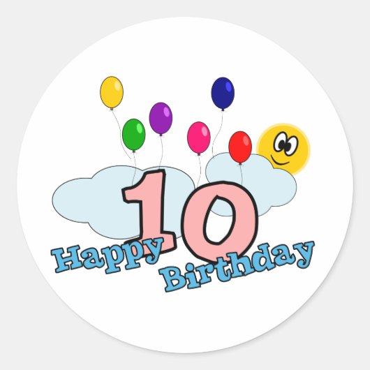 Happy Birthday Sticker (Vorderseite)