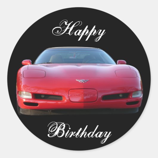 Happy Birthday Sticker (Vorderseite)
