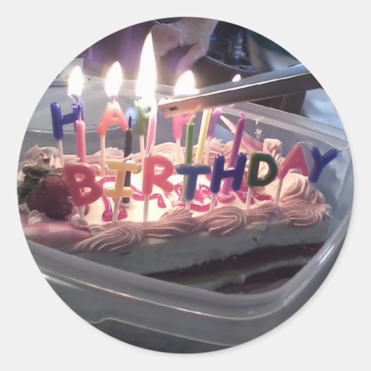 Happy Birthday Sticker (Vorderseite)