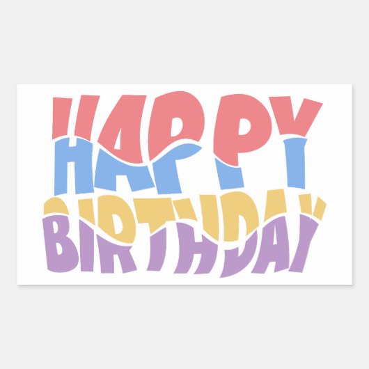 Happy Birthday Sticker (Vorderseite)