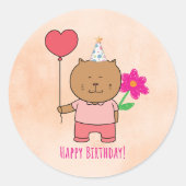 Happy Birthday Sticker (Vorderseite)