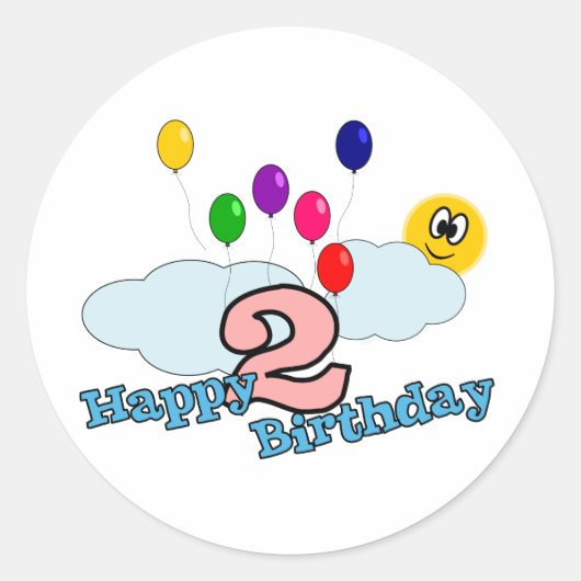 Happy Birthday Sticker (Vorderseite)