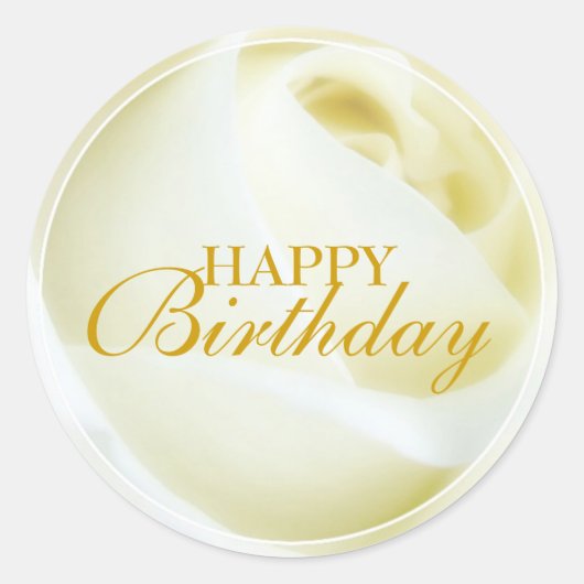 Happy Birthday Sticker (Vorderseite)