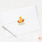 Happy Birthday Sticker with Playful Duck - Funny (Umschlag)