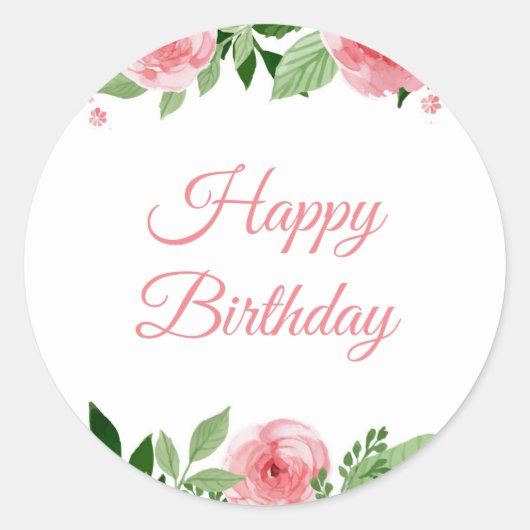Happy Birthday Stickers (Vorderseite)