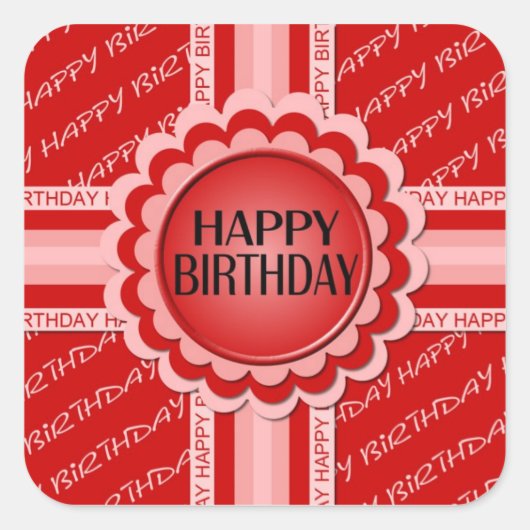 Happy Birthday Stickers (Vorderseite)