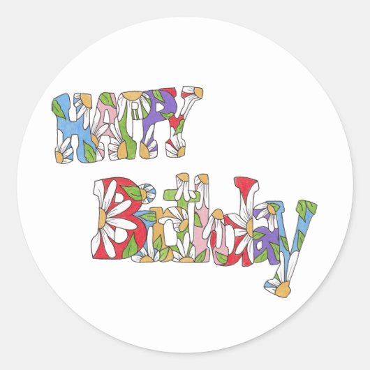 Happy Birthday Stickers (Vorderseite)