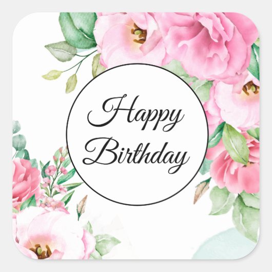 Happy Birthday Stickers (Vorderseite)