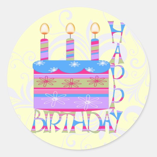 Happy Birthday Stickers (Vorderseite)