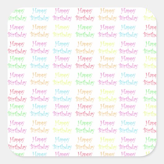 Happy Birthday Stickers (Vorderseite)