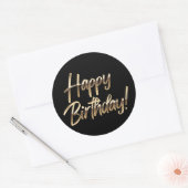 Happy Birthday Stickers Black and Gold (Umschlag)