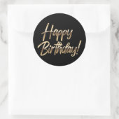 Happy Birthday Stickers Black and Gold (Tasche)